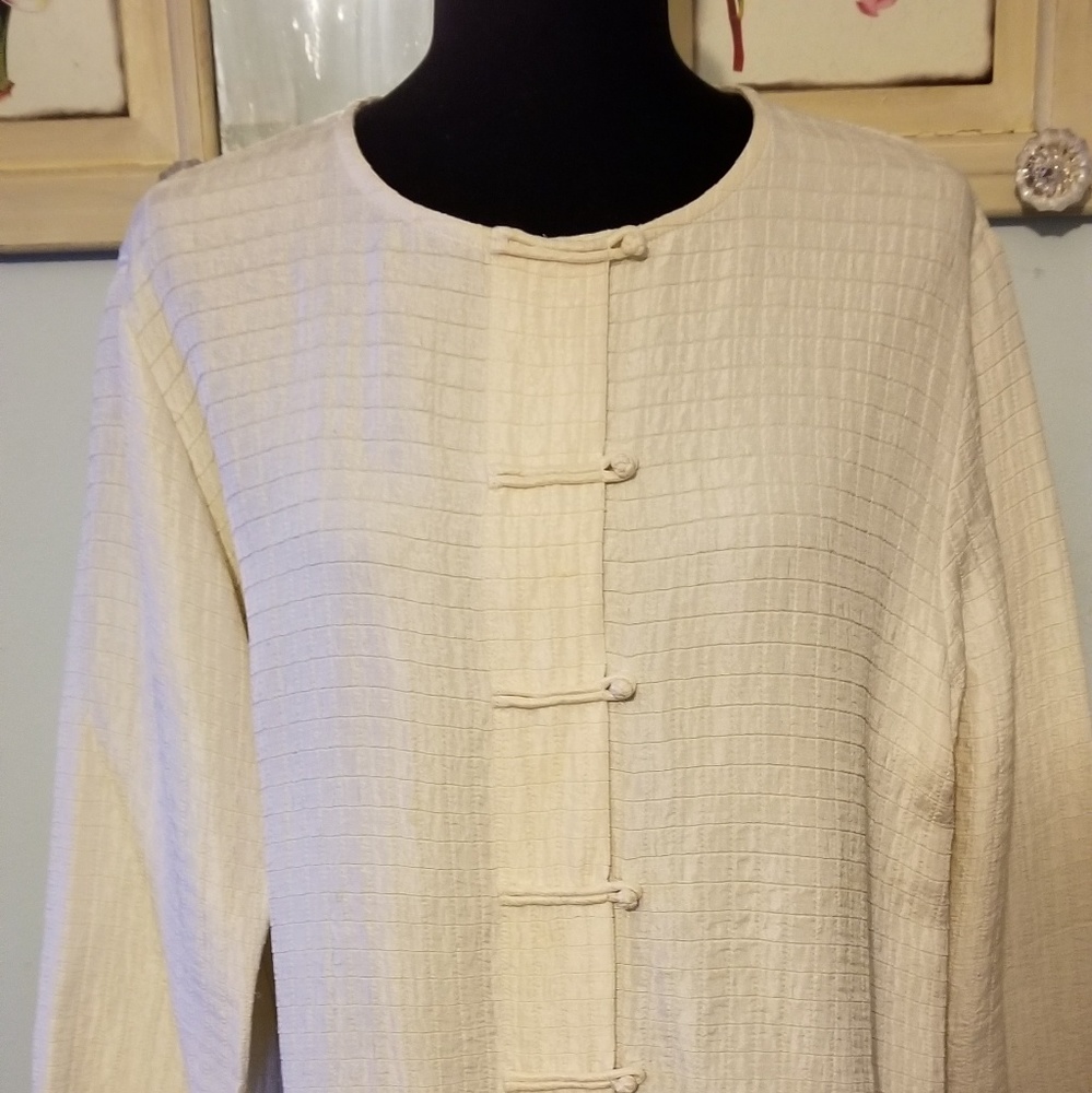 Eileen Fisher large silk jacket